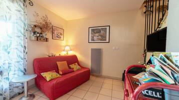 TV, DVD player, stereo