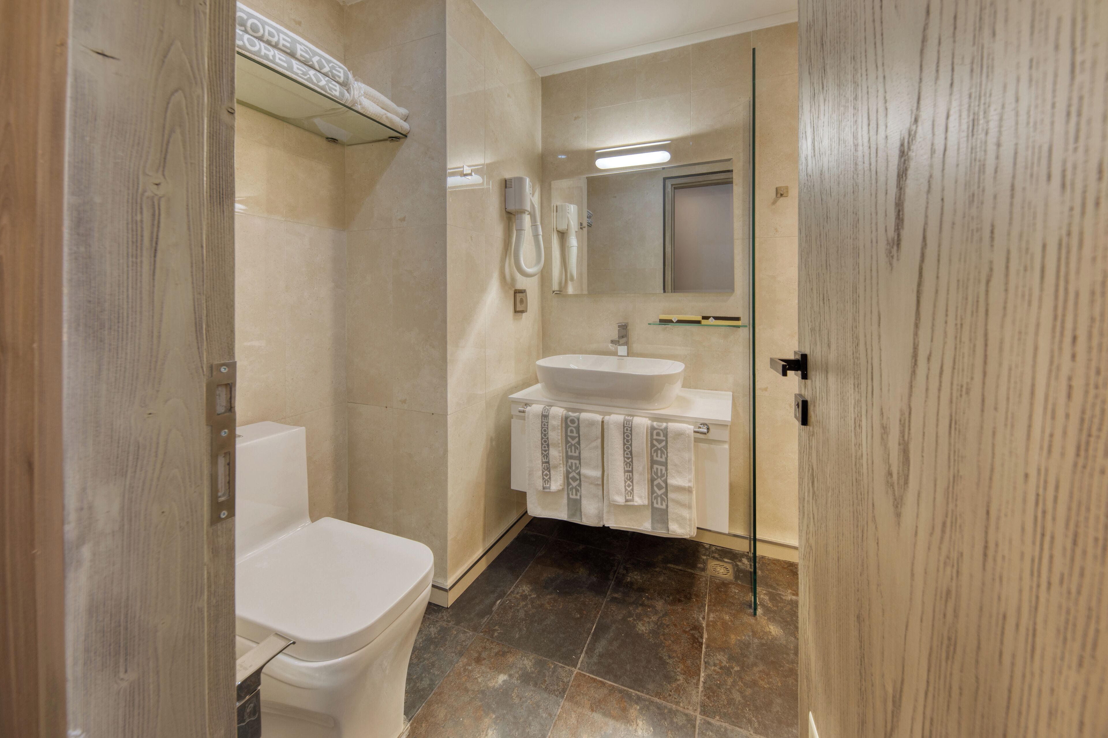 1 bedroom, desk, laptop workspace, bed sheets