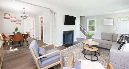 Park-side family retreat with private backyard