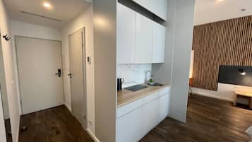 Premium Apartment, 1 Queen Bed with Sofa bed, Non Smoking | 1 bedroom, in-room safe, desk, iron/ironing board