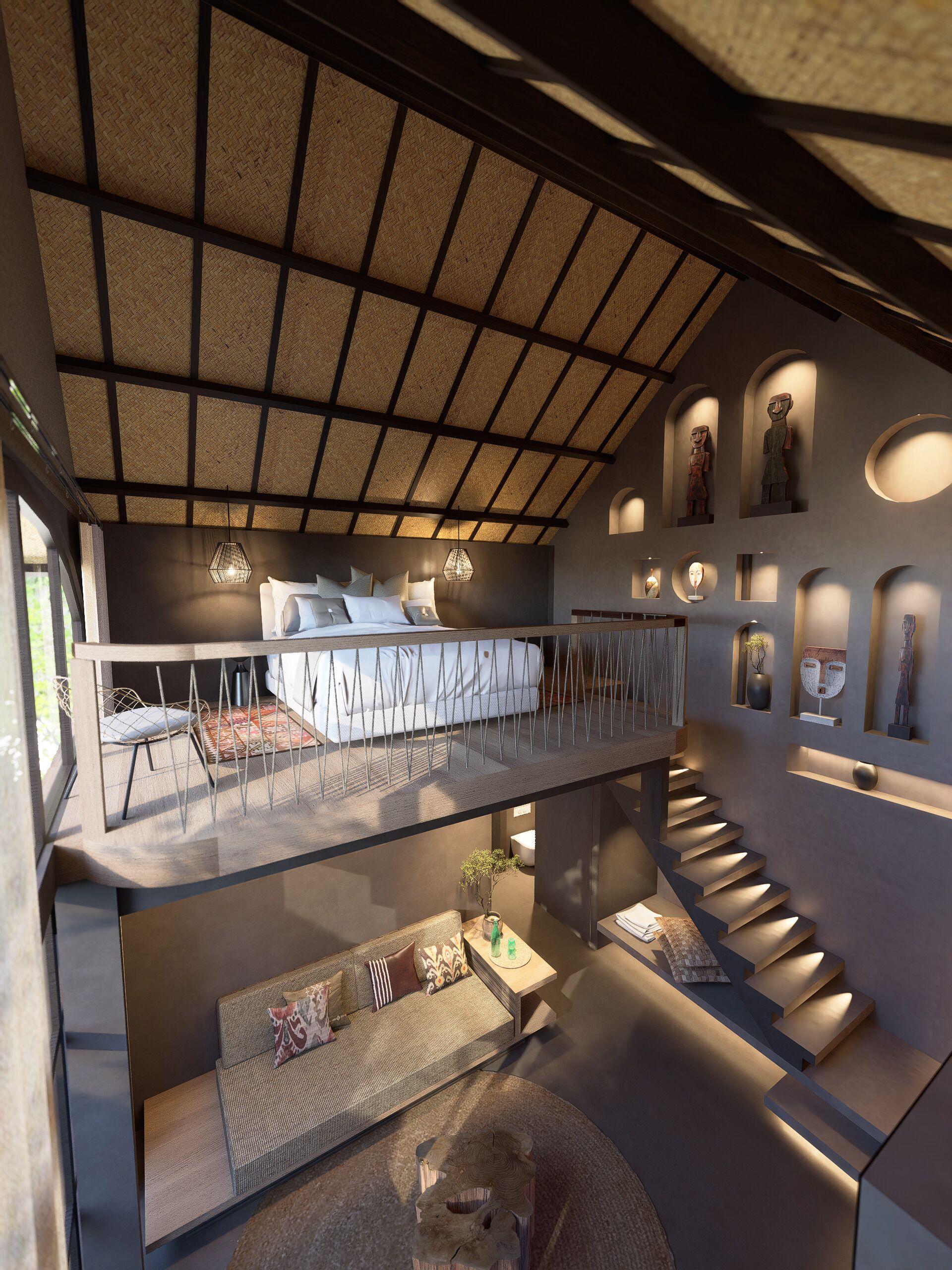 Superior villa, uitzicht op binnenplaats | Een minibar, een kluis op de kamer, individueel gedecoreerd
