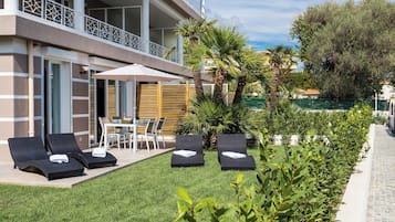 Apartamento luxo, 1 cama de casal e sofá-cama | Terraço/pátio