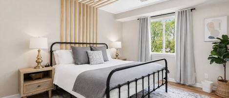 1 chambre, fer et planche Ă repasser, Wi-Fi gratuit, draps fournis