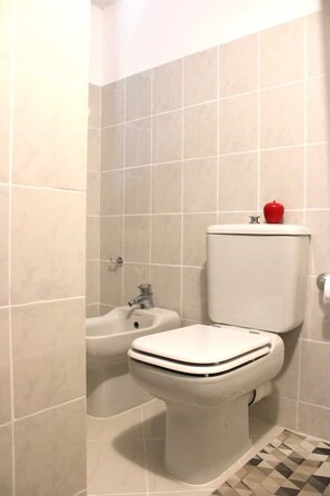 Douche, articles de toilette gratuits, sèche-cheveux, bidet