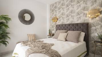 2 bedrooms, iron/ironing board, internet, bed sheets