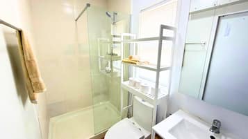 Villa | Bathroom | Shower, designer toiletries, hair dryer, bidet