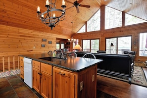 Cabin, Multiple Beds, Kitchen | Interior