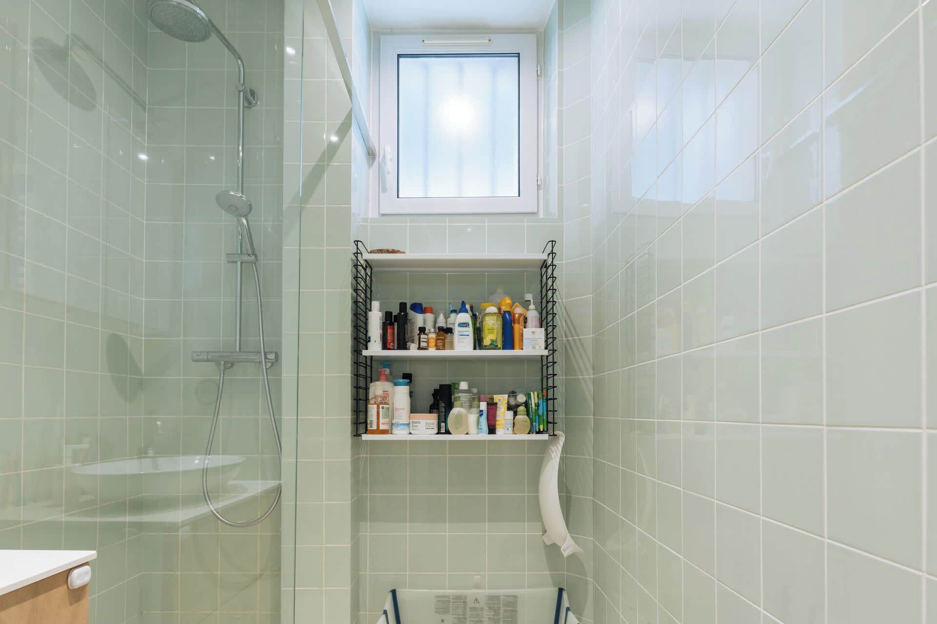 Shower, hair dryer