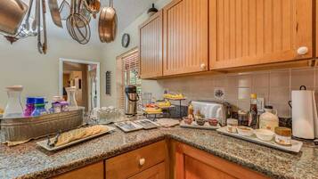 Fridge, microwave, coffee/tea maker