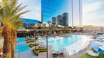 Seasonal outdoor pool, pool cabanas (surcharge), pool umbrellas