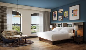 Habitación, 1 cama King size, en esquina | Ropa de cama de alta calidad y camas con pillow-top 