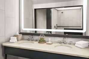 Combined shower/bathtub, free toiletries, hair dryer, towels - The Untitled Nashville Hotel, Tapestry Collection by Hilton (Nashville)