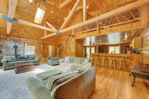 A-Frame Log Home w/ Game Room Near Lake George!