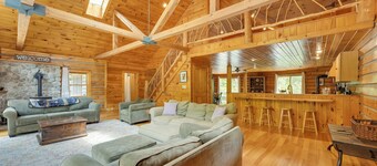 A-Frame Log Home w/ Game Room Near Lake George!