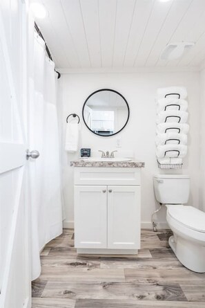 Hair dryer, towels