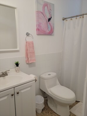 Dusche, Haartrockner, Seife