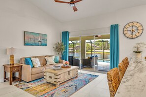 Smart TV, fireplace, video games, foosball
