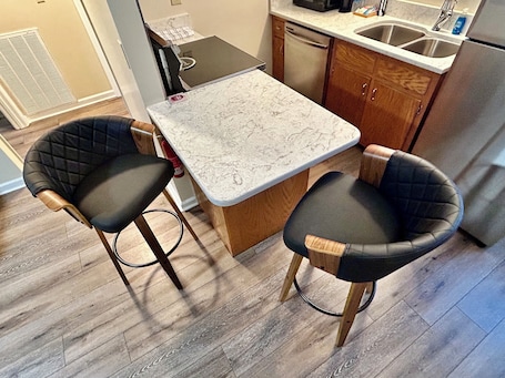 Fridge, microwave, oven, stovetop. Cozy In-Town Escape • Large Yard • Close to Everything