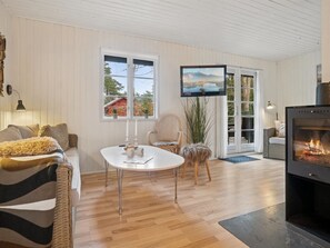 Fernseher, Kamin, DVD-Player