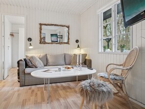 Télévision, cheminée, lecteur de DVD