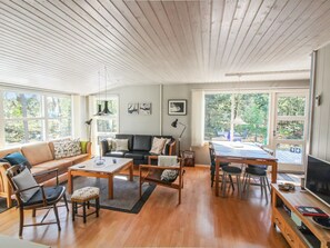 Tv, eldstad och dvd-spelare