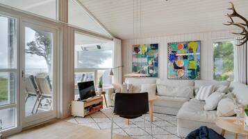 Televisie en een open haard