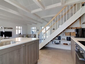 Fridge, oven, dishwasher, highchair