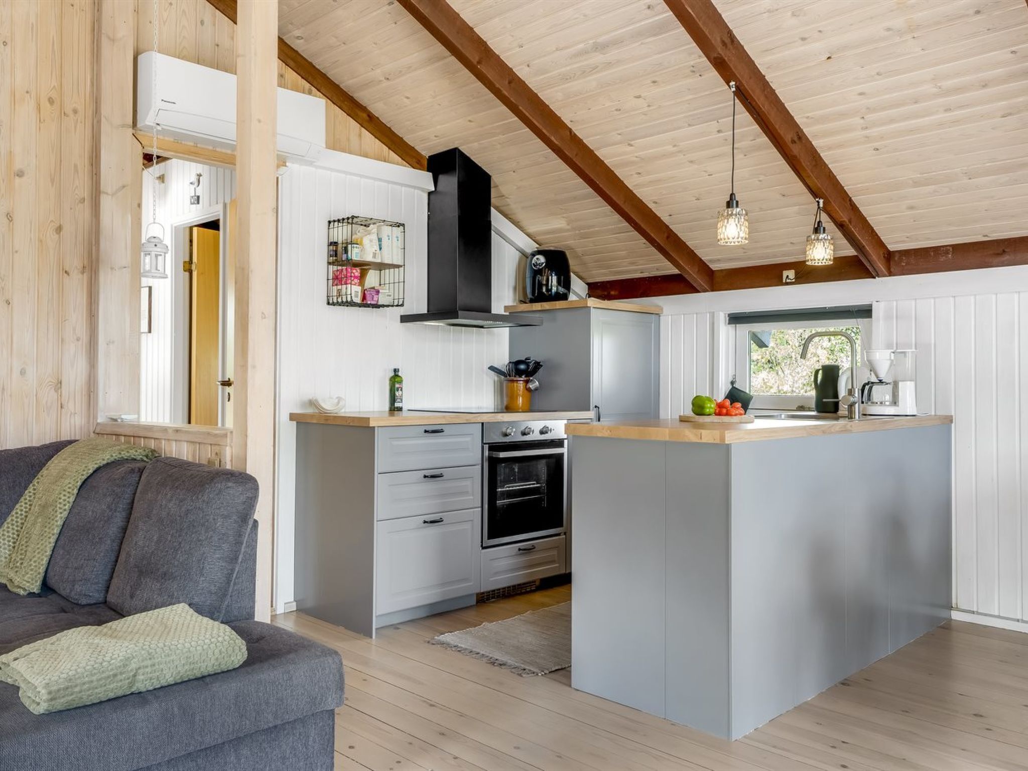 Fridge, oven, dishwasher, cookware/dishes/utensils