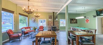 Glamping tent by the river