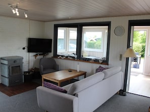 Télévision, cheminée