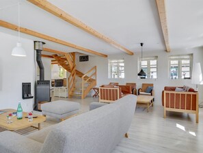 TV, fireplace, foosball