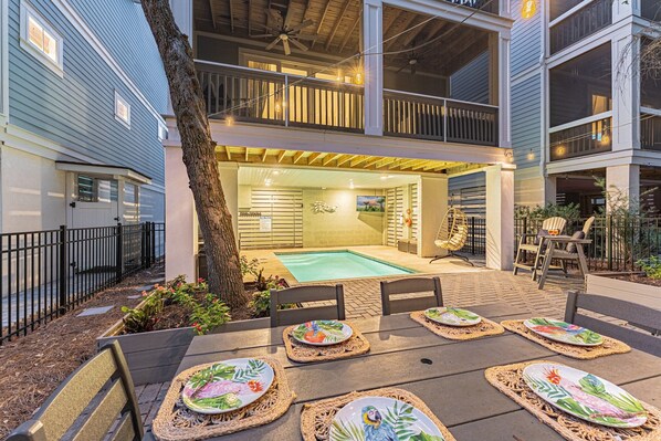 A heated pool
