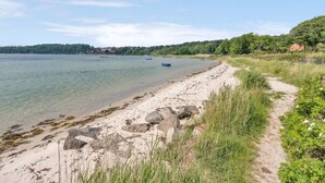 A beach with clear water, a sandy shore, and a path leading to a house. - "Constance" - 50m from the sea by Interhome (Svendborg)