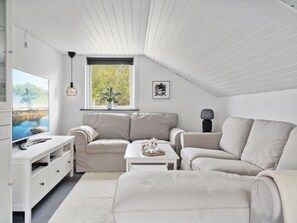 テレビ、暖炉、DVD プレーヤー