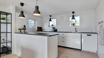 Fridge, oven, dishwasher, highchair