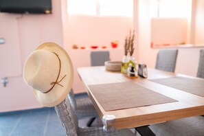 Dining - Kos Dream Beachwalk Apartment with Private Terrace, Balcony and Wi-Fi (???)