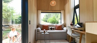Chalet 'La Tiny House De La Blandinière' with Private Terrace, Shared Garden and Wi-Fi