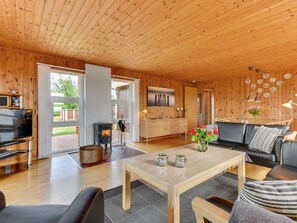 Fernseher, Kamin, DVD-Player