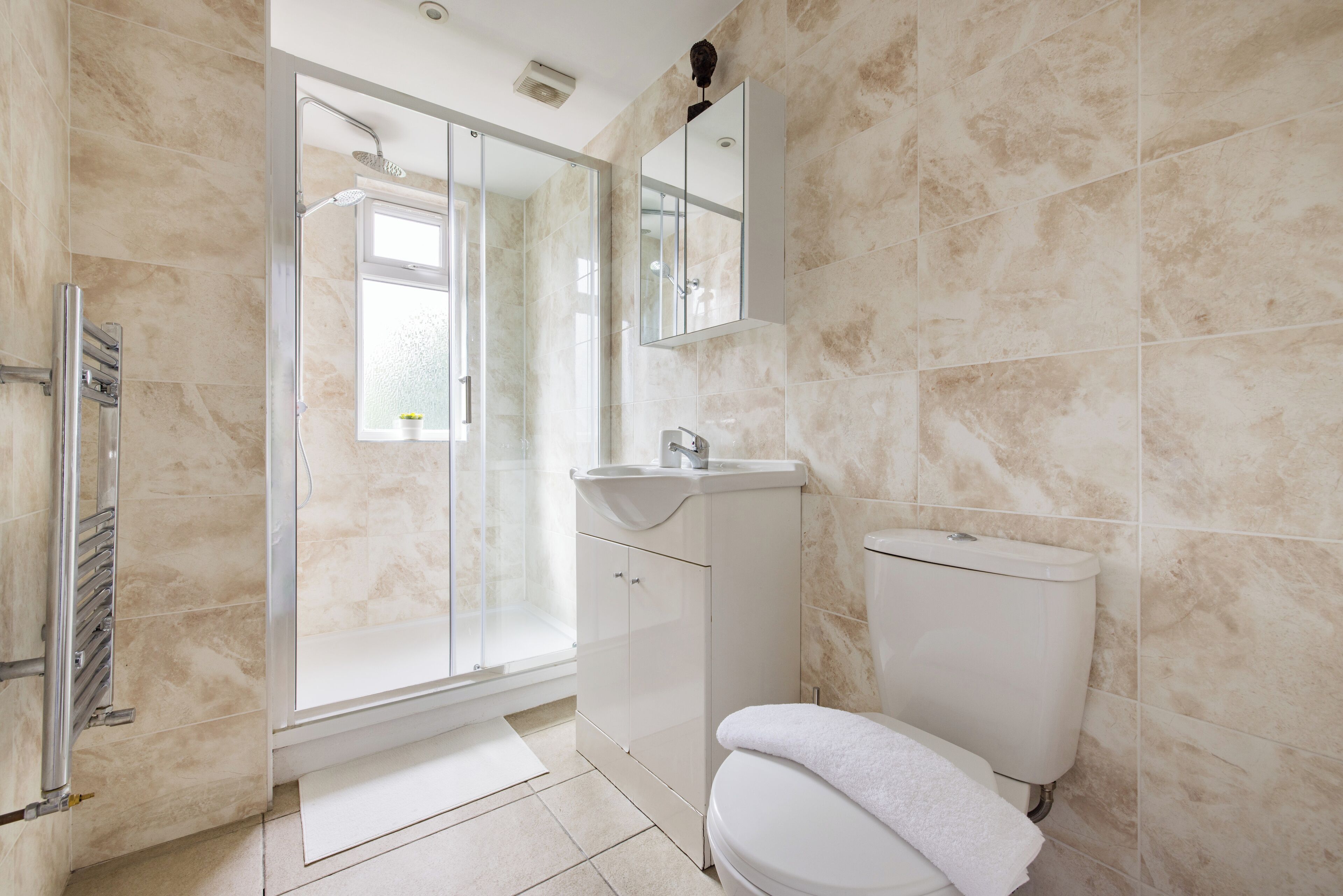 Free toiletries, hair dryer, towels, soap