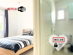 1 bedroom, iron/ironing board, free WiFi, bed sheets - Lillas : Appartement Chill à 2 pas du Centre-ville de Melun (Melun)