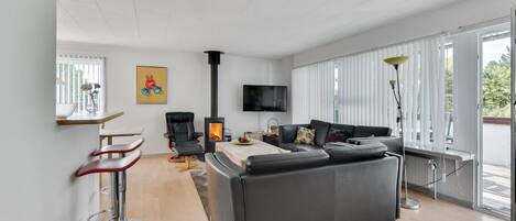 Fernseher, Kamin, DVD-Player