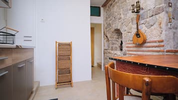 Apartment | Private kitchen | Fridge, oven, electric kettle, cookware/dishes/utensils