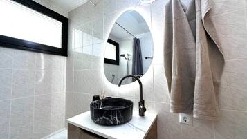Free toiletries, hair dryer, slippers, towels