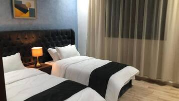 1 室のベッドルーム、WiFi、ベッドシーツ