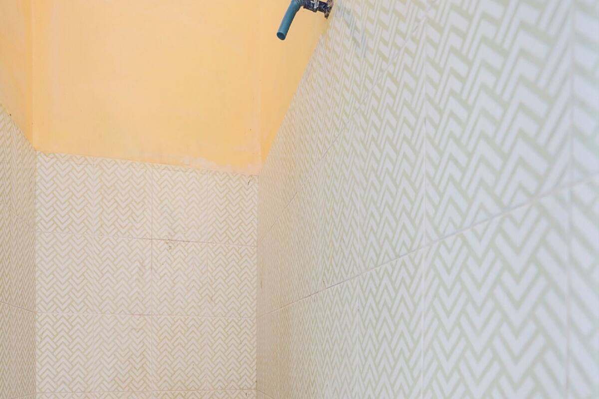 basic double room | bathroom | shower, towels, soap