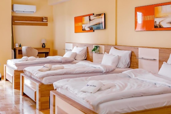 Comfort Room, 2 Double Beds, Balcony | Desk, laptop workspace, blackout drapes, soundproofing