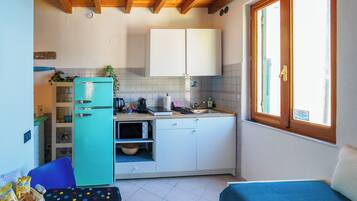 Appartamento Exclusive | Cucina privata | Frigorifero con congelatore, microonde, piano cottura