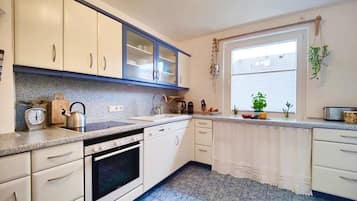 Fridge, oven, stovetop, dishwasher