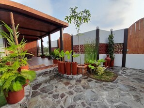 Cottage Familial, 2 chambres, terrasse, en mezzanine | Terrasse/Patio