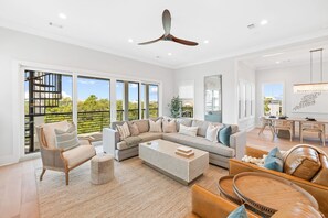 TV, fireplace - Escondite Sur|Private Deeded Beach|Private Pool|Stunning Views (Dune Allen)